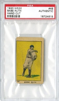 1920 W522 Babe Ruth PSA Authentic